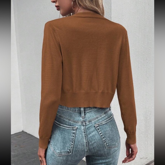 Boho open front cropped cardigan - Picture 11 of 16